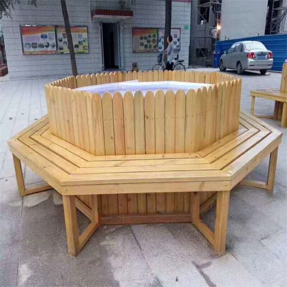 吉林厂家批发直售花箱组合座椅木塑户外椅子