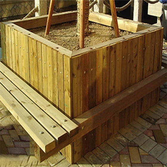 青海花箱组合座椅支持定制木塑花香座椅公园小区