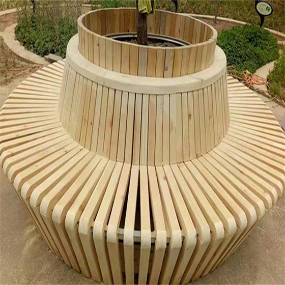 天津花箱组合座椅木塑圆形座椅厂家直售